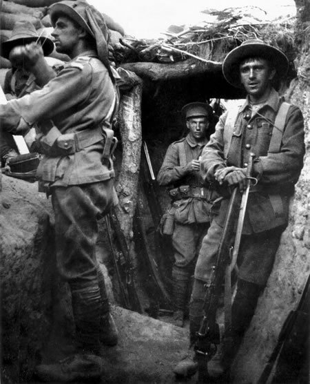 ANZAC soldiers in trenches at Lone Pine