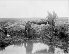 Battle of Passchendaele Wounded Carried Away